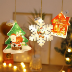 Κουρτίνα LED έγχρωμες χριστουγεννιάτικες φιγούρες με αστεράκια μικρά 3Μ Θερμό